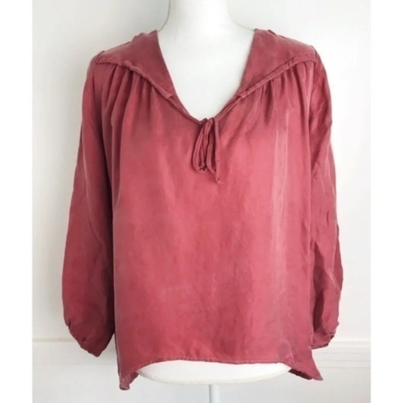 Young Fabuous & Broke • NWT Clay Red V Neck Blouse - Picture 1 of 5